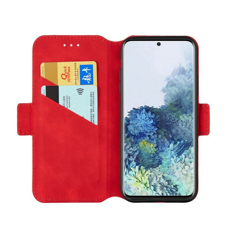 Folio-hoesje voor Samsung Galaxy S20 Tweekleurige Verticale Lijn