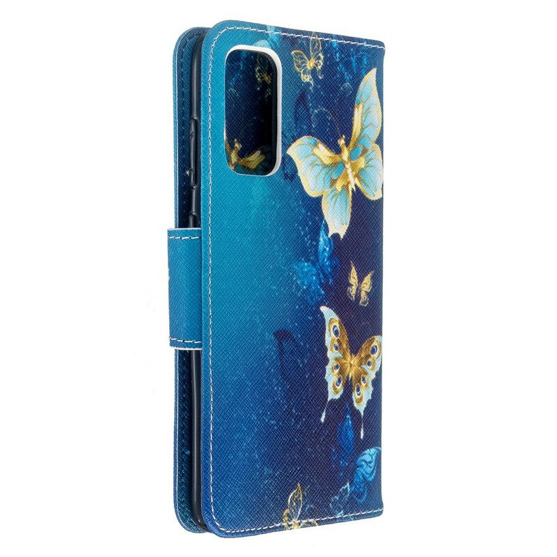 Folio-hoesje voor Samsung Galaxy S20 Vlinders Koningen