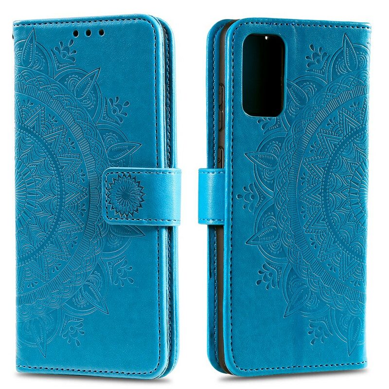 Folio-hoesje voor Samsung Galaxy S20 Zon Mandala