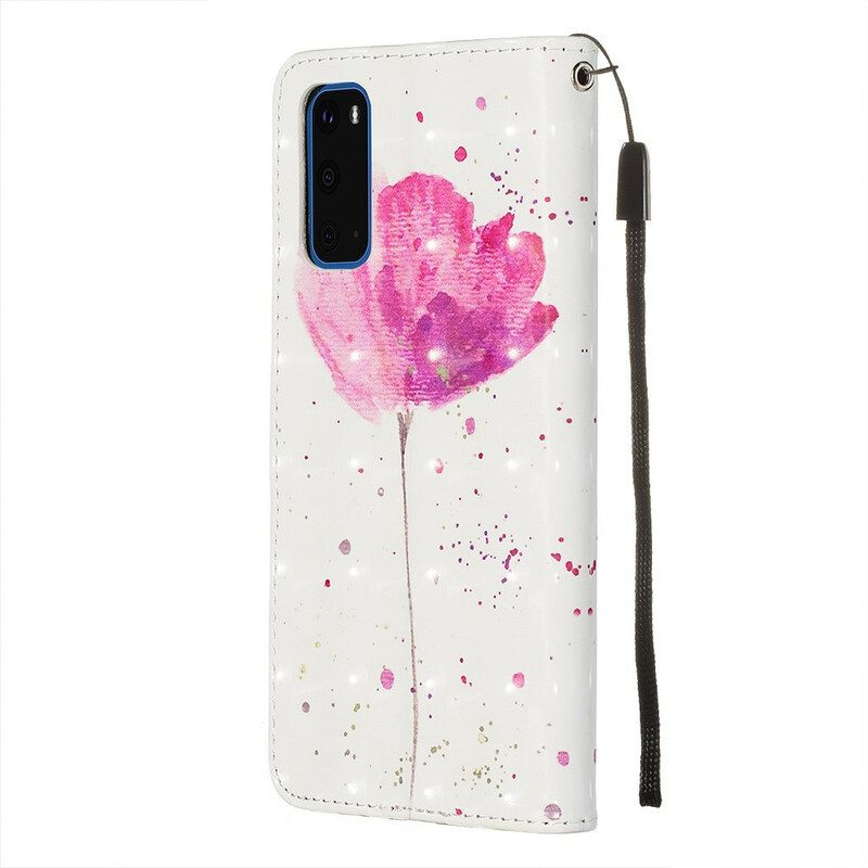 Hoesje Folio-hoesje voor Samsung Galaxy S20 Aquarel Papaver