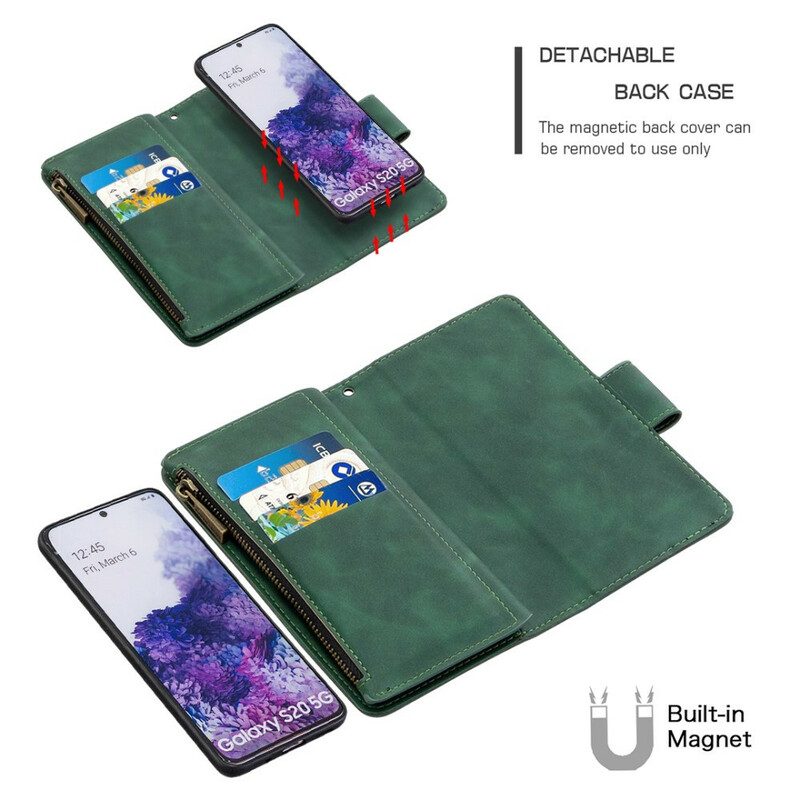 Hoesje Folio-hoesje voor Samsung Galaxy S20 Rits Afneembaar