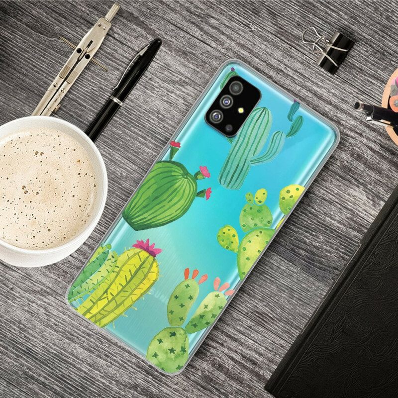 Hoesje voor Samsung Galaxy S20 Aquarel Cactussen