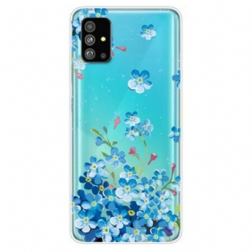 Hoesje voor Samsung Galaxy S20 Blauwe Bloemen