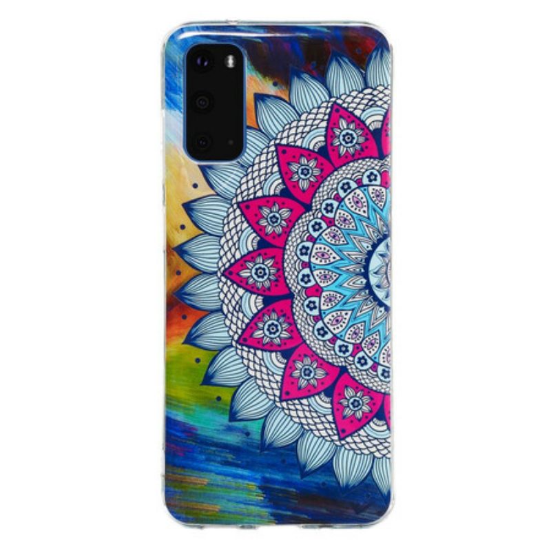 Hoesje voor Samsung Galaxy S20 Fluorescerende Kleurrijke Mandala