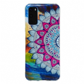 Hoesje voor Samsung Galaxy S20 Fluorescerende Kleurrijke Mandala