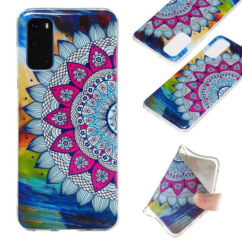 Hoesje voor Samsung Galaxy S20 Fluorescerende Kleurrijke Mandala