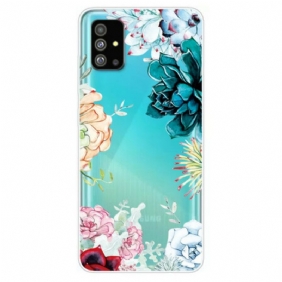 Hoesje voor Samsung Galaxy S20 Naadloze Aquarel Bloemen