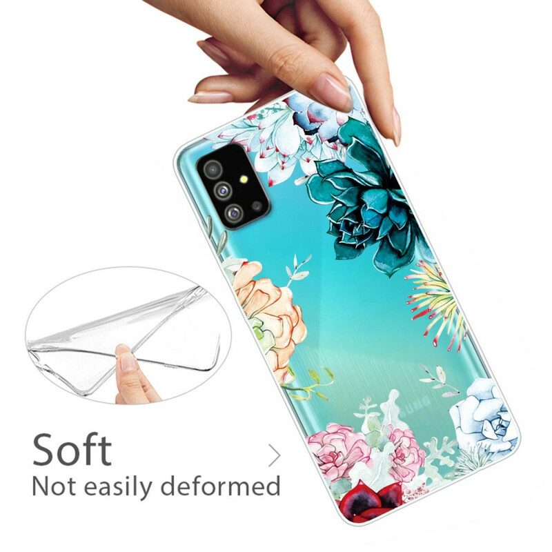 Hoesje voor Samsung Galaxy S20 Naadloze Aquarel Bloemen