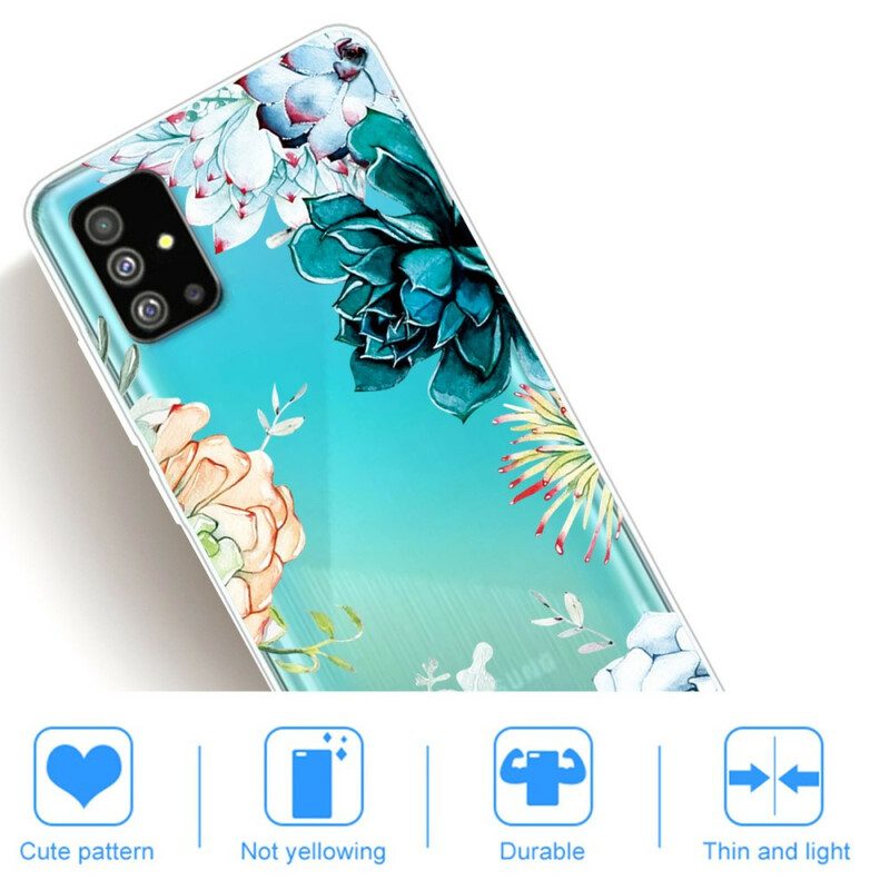 Hoesje voor Samsung Galaxy S20 Naadloze Aquarel Bloemen