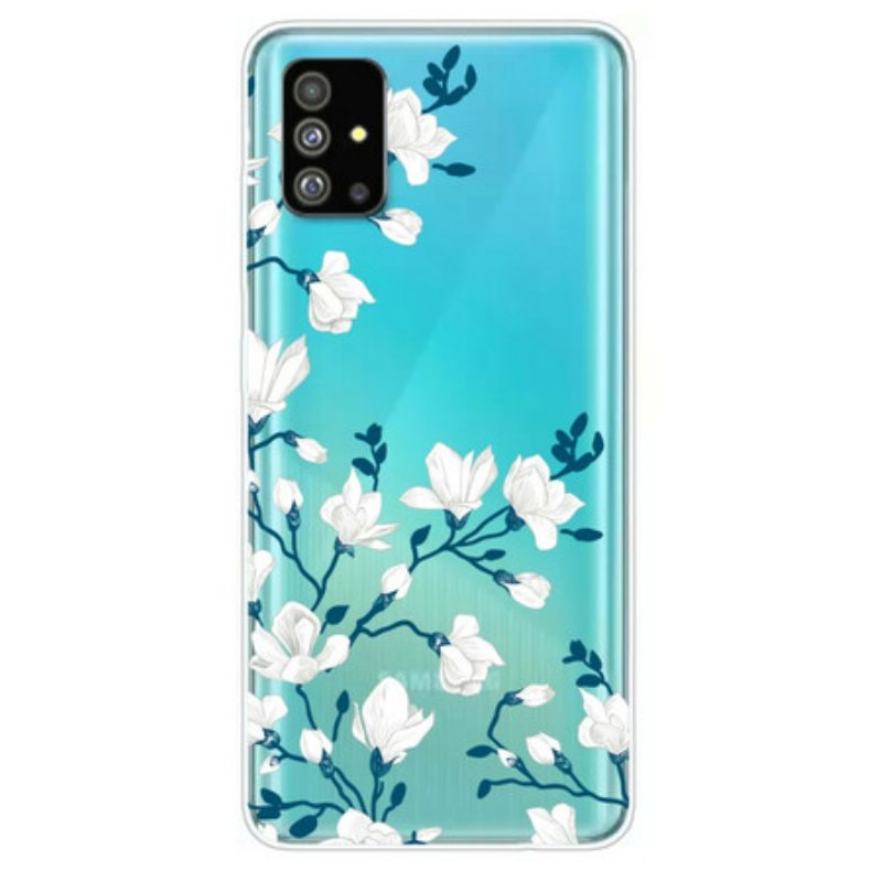 Hoesje voor Samsung Galaxy S20 Witte Bloemen