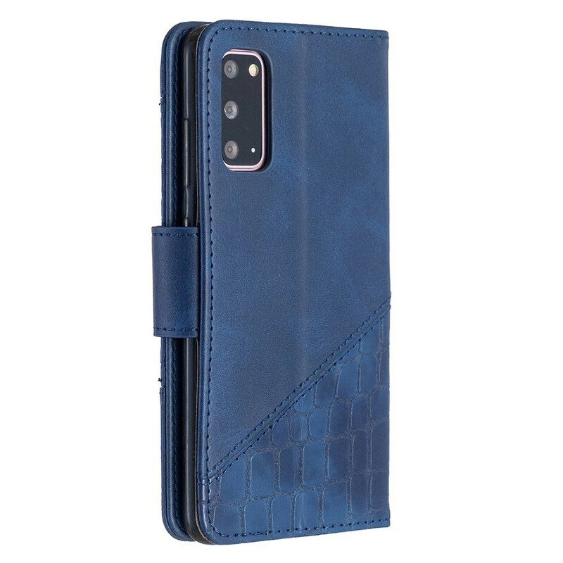 Leren Hoesje voor Samsung Galaxy S20 Klassiek Krokodillenleer-effect