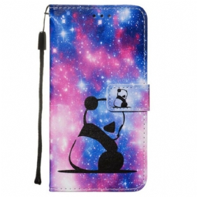 Leren Hoesje voor Samsung Galaxy S20 Panda Galaxy