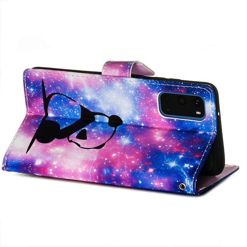 Leren Hoesje voor Samsung Galaxy S20 Panda Galaxy