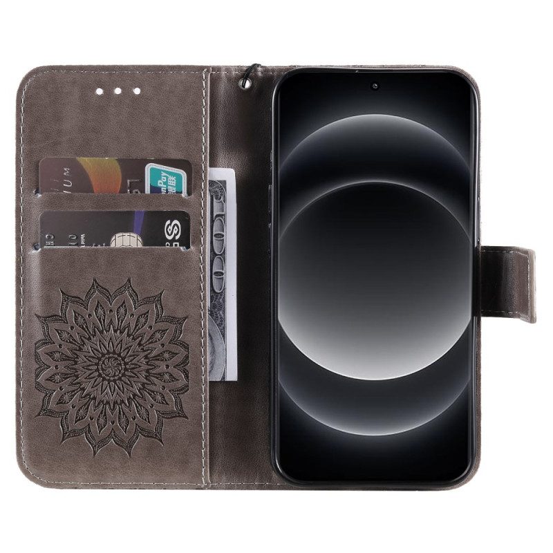 Flip Case Leren Xiaomi 14 Ultra Mandala Met Bandje