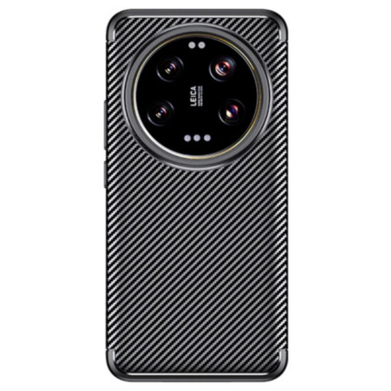 Hoesje Xiaomi 14 Ultra Flexibele Koolstofvezel Bescherming Hoesje