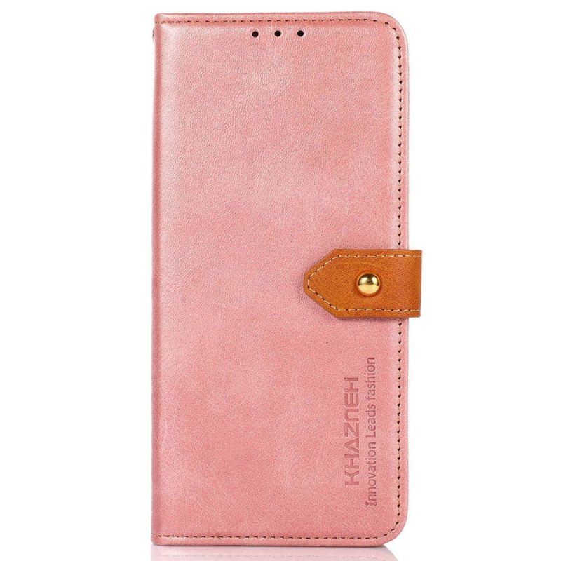 Leren Hoesje Voor Xiaomi 14 Ultra Gouden Sluiting Khazneh