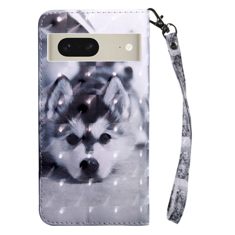 Bescherming Hoesje Google Pixel 8 Kleine Hond Met Riem