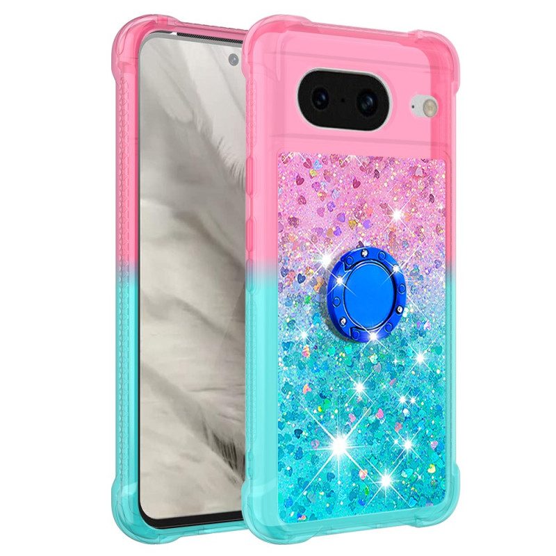 Cover Hoesje Google Pixel 8 Telefoonhoesje Glitterringhouder