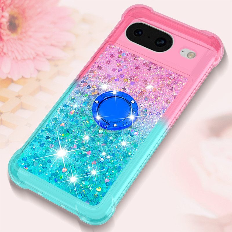 Cover Hoesje Google Pixel 8 Telefoonhoesje Glitterringhouder