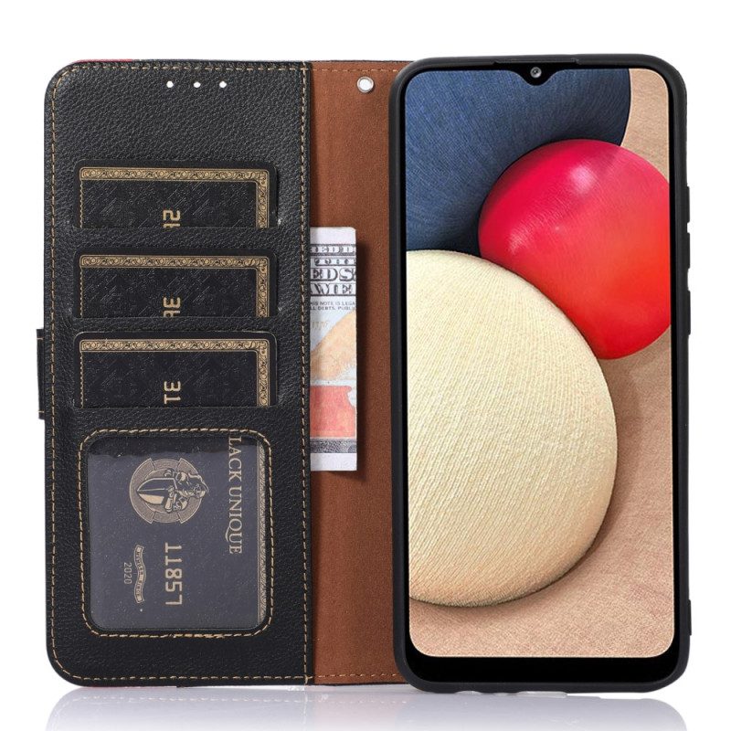 Flip Case Leren Google Pixel 8 Litchi-stijl Rfid Khazneh