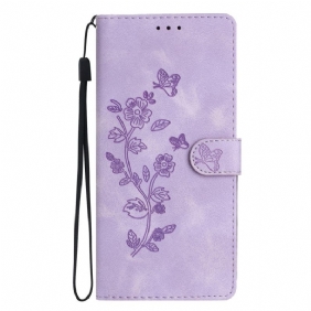 Folio-hoesje Google Pixel 8 Telefoonhoesje Mooie Bloemen Met Riempje