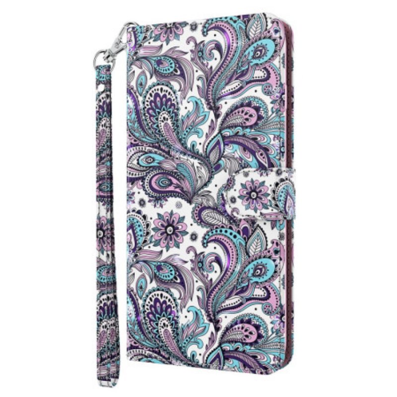 Folio-hoesje Google Pixel 8 Telefoonhoesje Paisley-patroon Met Bandje