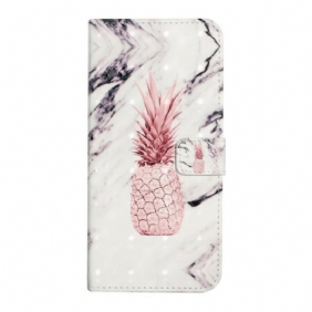 Flip Case voor Samsung Galaxy A02s Lichte Vlek Ananas