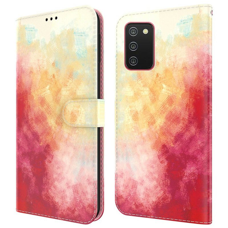 Folio-hoesje voor Samsung Galaxy A02s Abstracte Kleurrijk