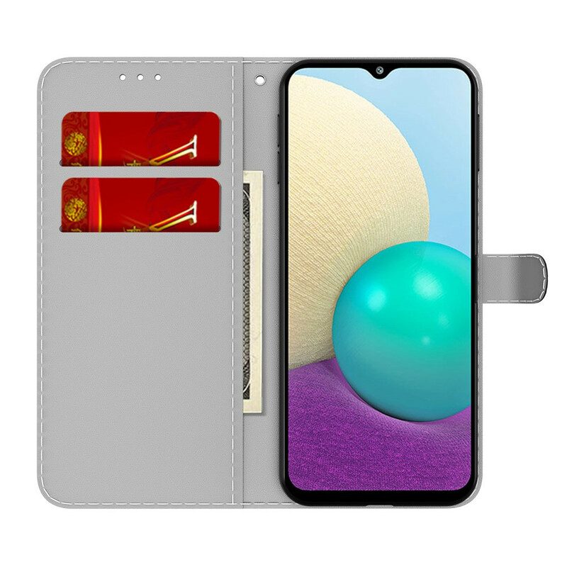 Folio-hoesje voor Samsung Galaxy A02s Abstracte Kleurrijk