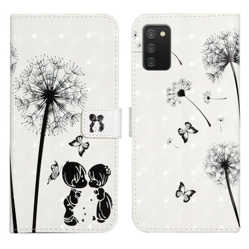 Folio-hoesje voor Samsung Galaxy A02s Baby Love Paardebloem