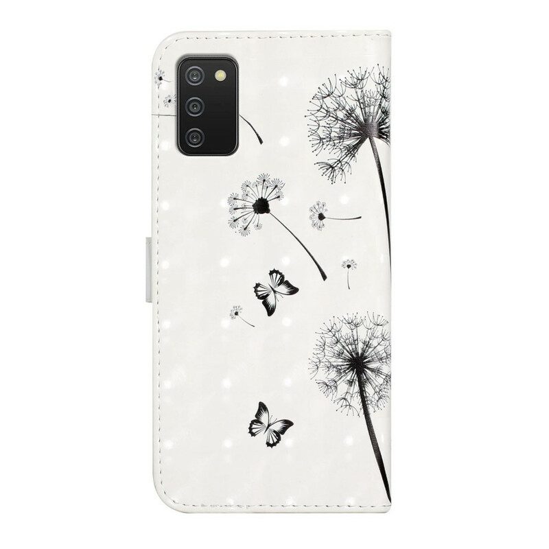 Folio-hoesje voor Samsung Galaxy A02s Baby Love Paardebloem