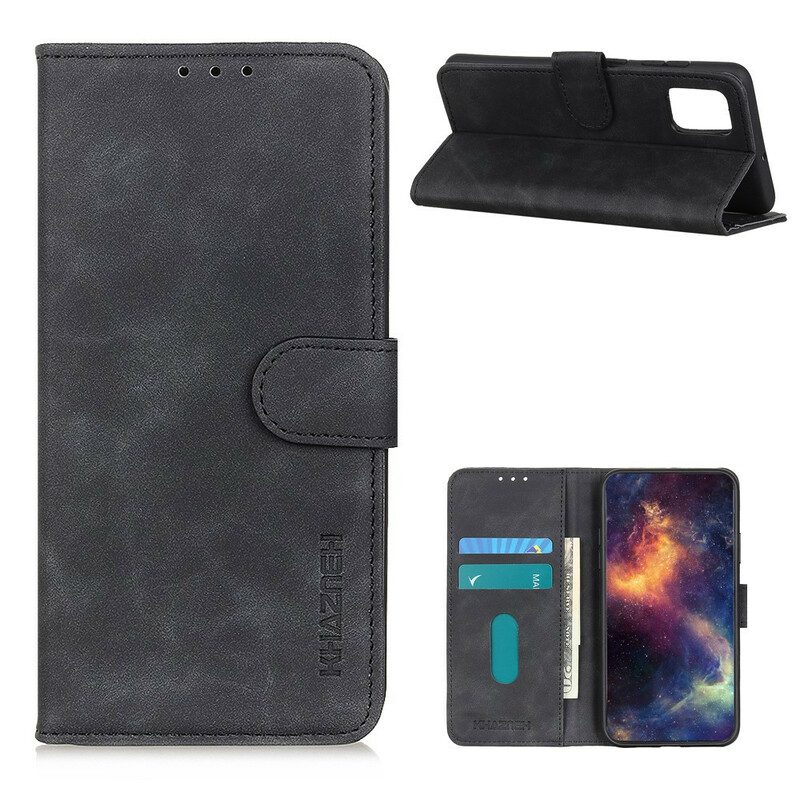 Folio-hoesje voor Samsung Galaxy A02s Khazneh Vintage Leereffect