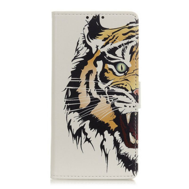 Folio-hoesje voor Samsung Galaxy A02s Woeste Tijger