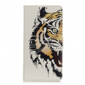 Folio-hoesje voor Samsung Galaxy A02s Woeste Tijger