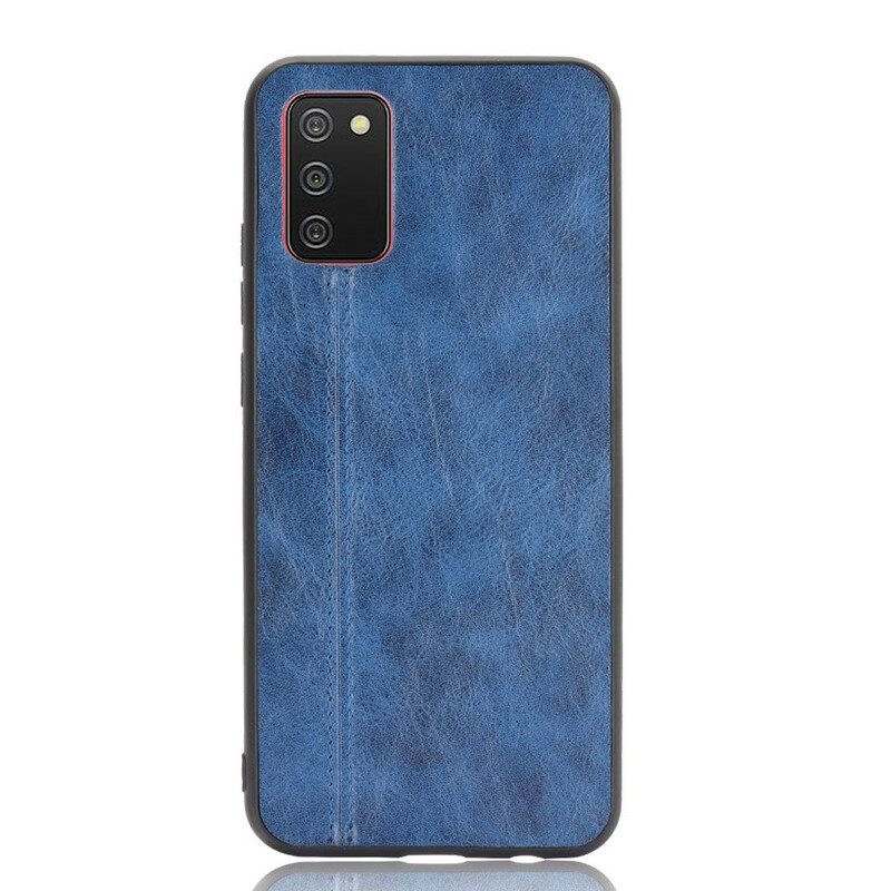 Hoesje voor Samsung Galaxy A02s Couture-leereffect