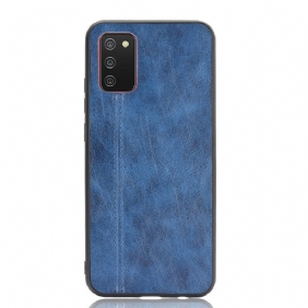 Hoesje voor Samsung Galaxy A02s Couture-leereffect