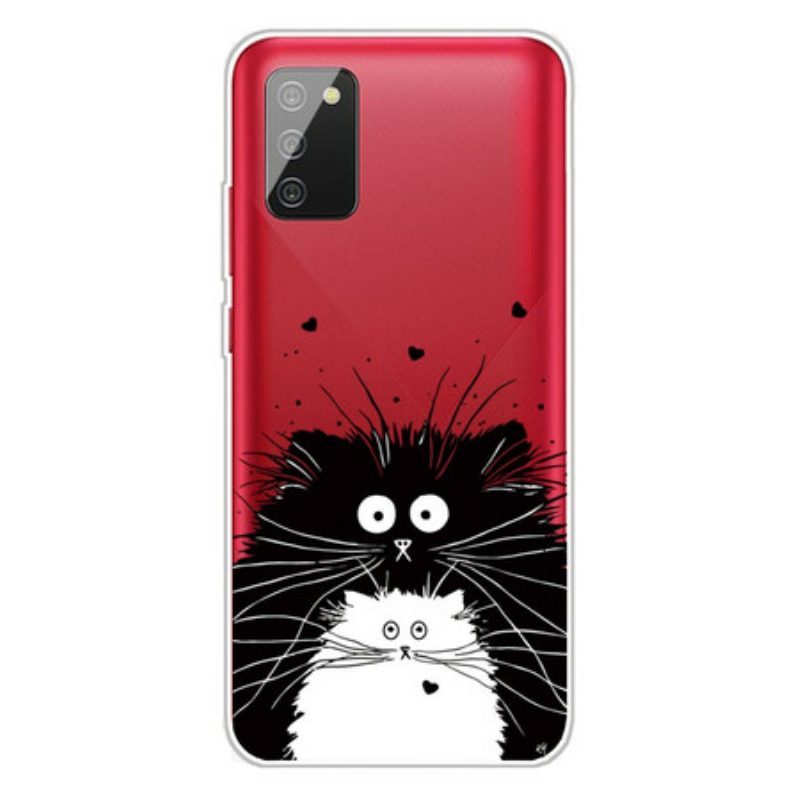 Hoesje voor Samsung Galaxy A02s Kijk Naar De Katten