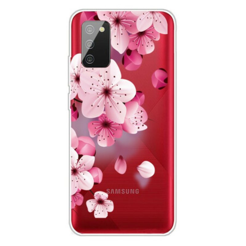 Hoesje voor Samsung Galaxy A02s Kleine Roze Bloemen