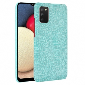 Hoesje voor Samsung Galaxy A02s Krokodillenhuid-effect