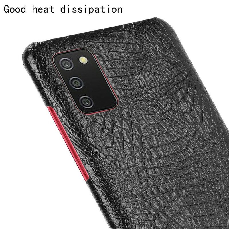 Hoesje voor Samsung Galaxy A02s Krokodillenhuid-effect