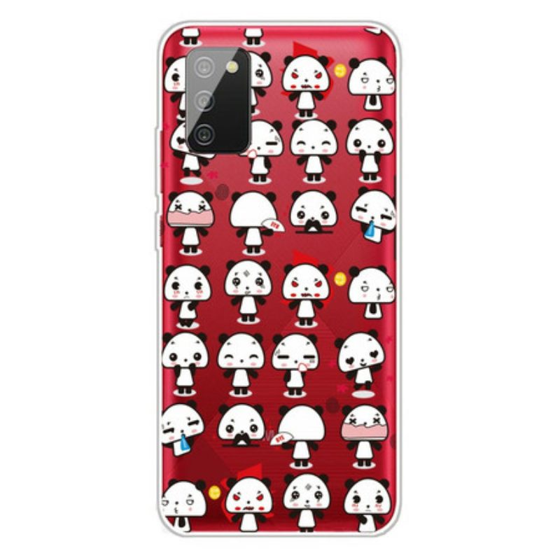 Hoesje voor Samsung Galaxy A02s Naadloze Grappige Panda's