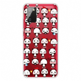 Hoesje voor Samsung Galaxy A02s Naadloze Grappige Panda's