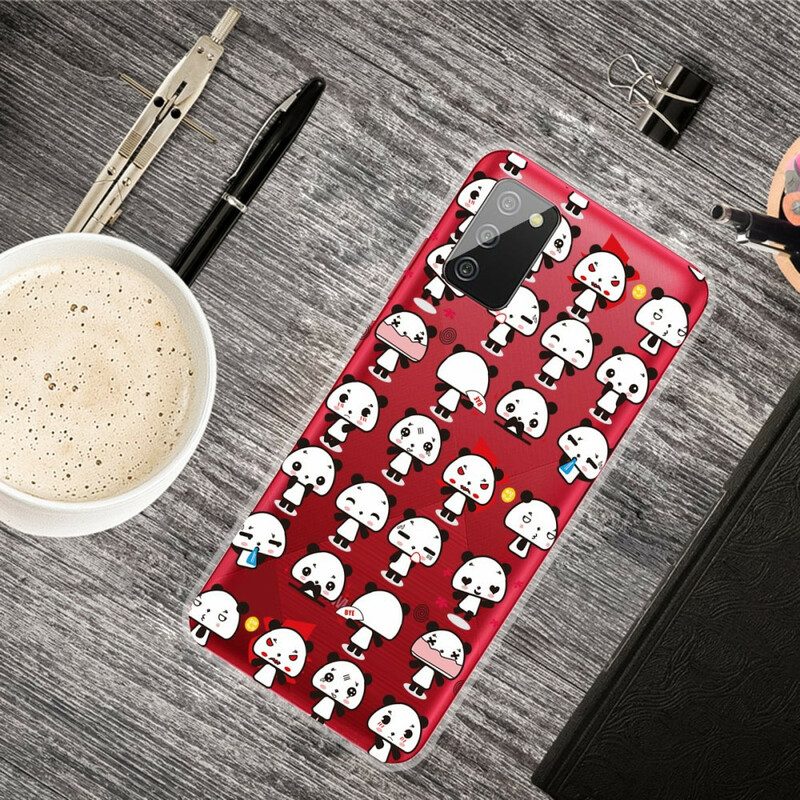 Hoesje voor Samsung Galaxy A02s Naadloze Grappige Panda's