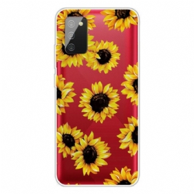 Hoesje voor Samsung Galaxy A02s Zonnebloemen