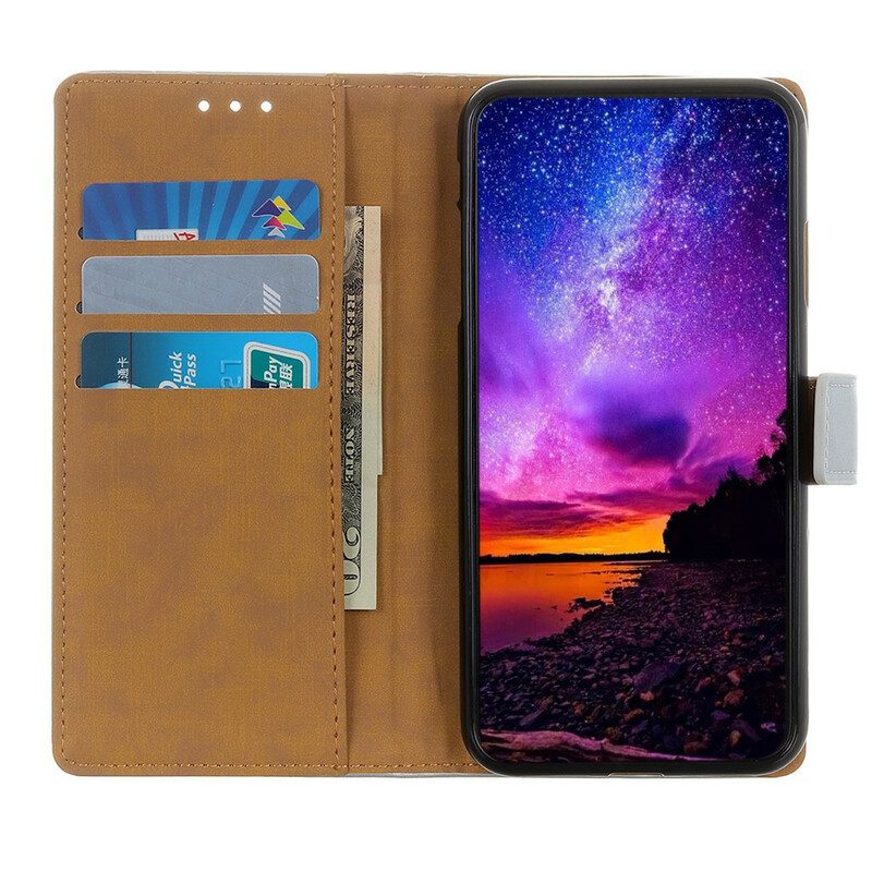 Leren Hoesje voor Samsung Galaxy A02s Effen Kunstleer