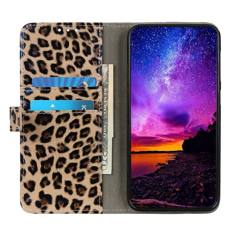 Leren Hoesje voor Samsung Galaxy A02s Gewoon Luipaard