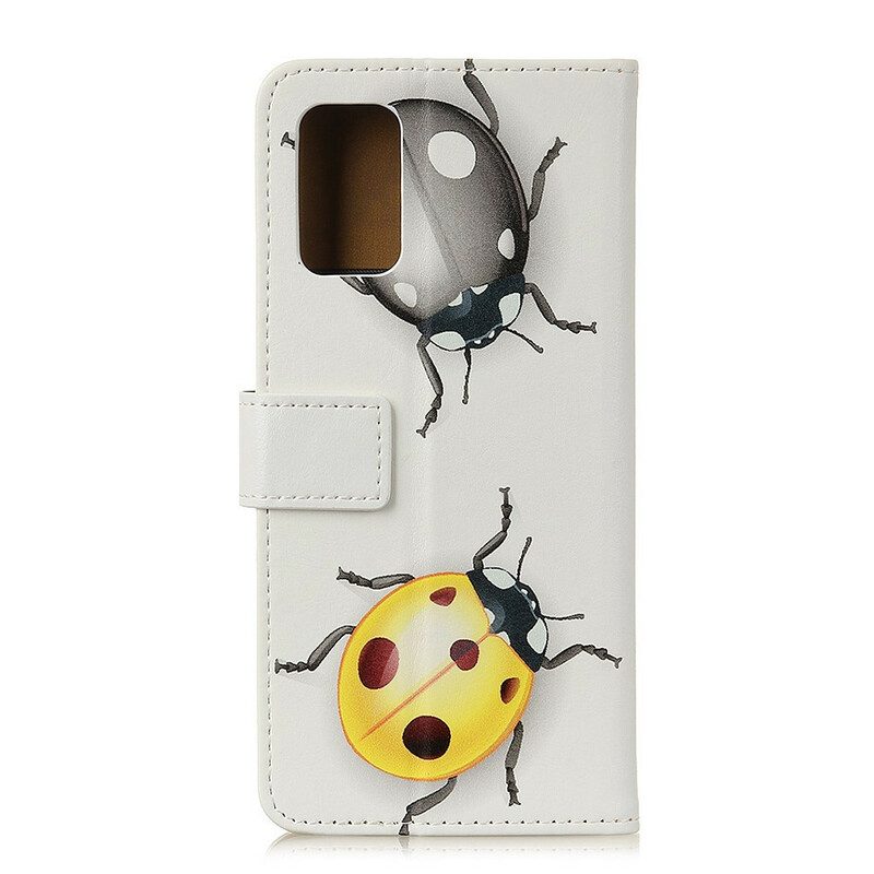 Leren Hoesje voor Samsung Galaxy A02s Lieveheersbeestje