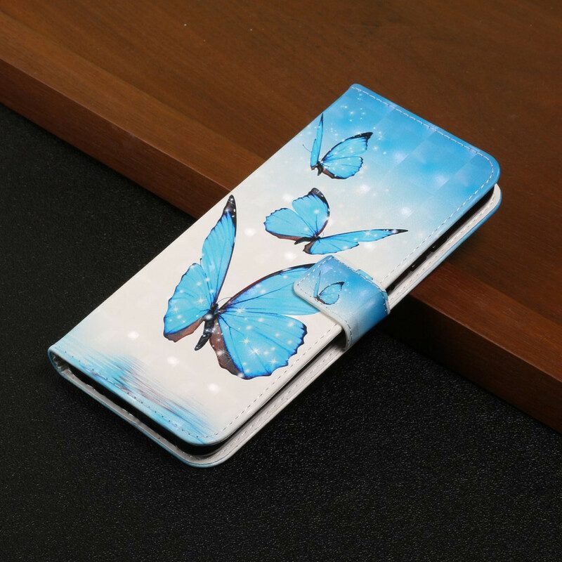 Leren Hoesje voor Samsung Galaxy A02s Vlucht Van Vlinders