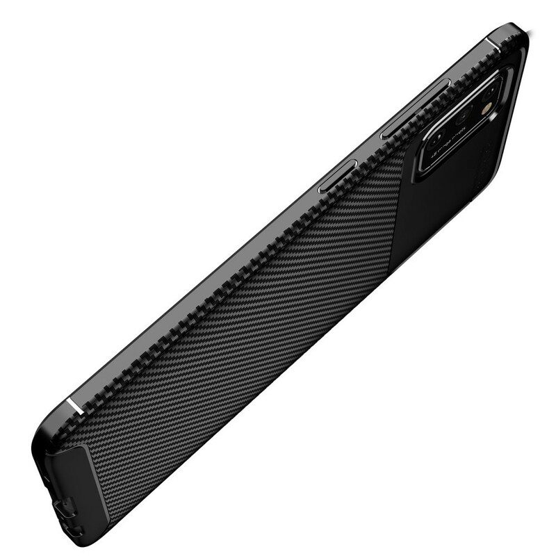 Telefoonhoesje voor Samsung Galaxy A02s Flexibele Koolstofvezeltextuur