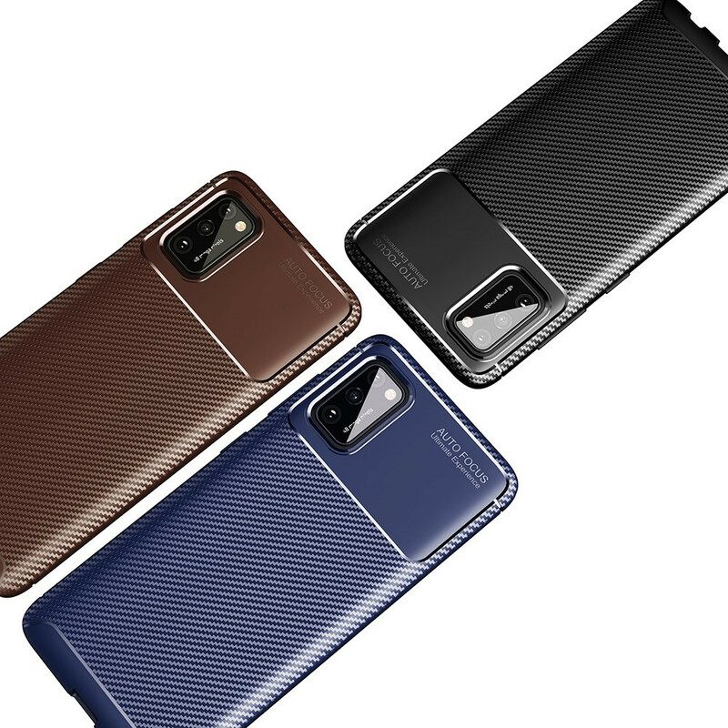 Telefoonhoesje voor Samsung Galaxy A02s Flexibele Koolstofvezeltextuur